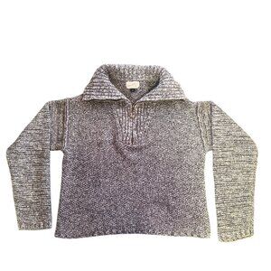 Universal Thread Women's Size S Knit Sweater Quarter Zip Mock Neck Gray Winter